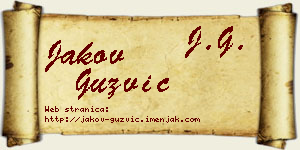Jakov Gužvić vizit kartica